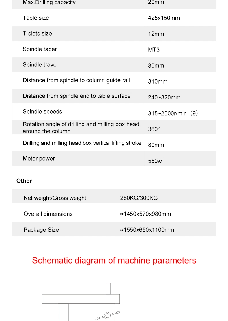 Manual 3 in 1 Milling and Drilling CT750 Multifunctional Lathe Machine